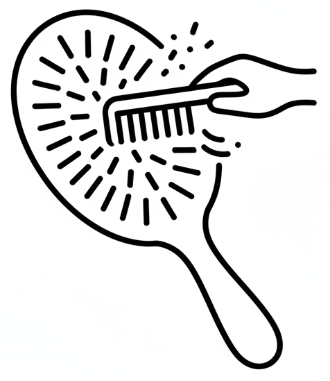 אייקון של ניקוי מברשת שיער
